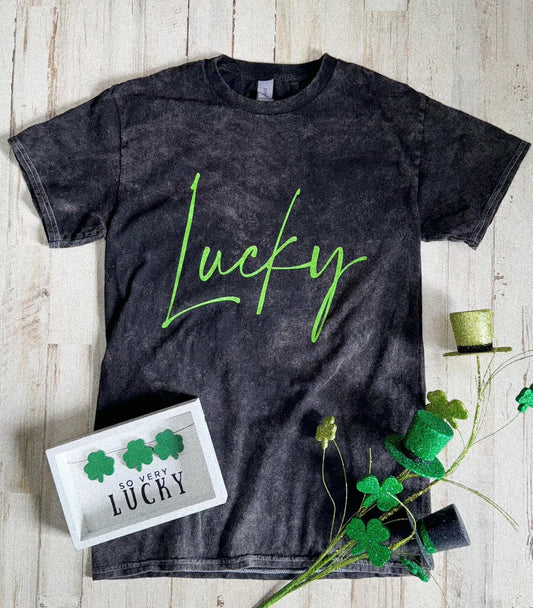 Lucky (Lime Ink) Mineral Wash Tee preorder