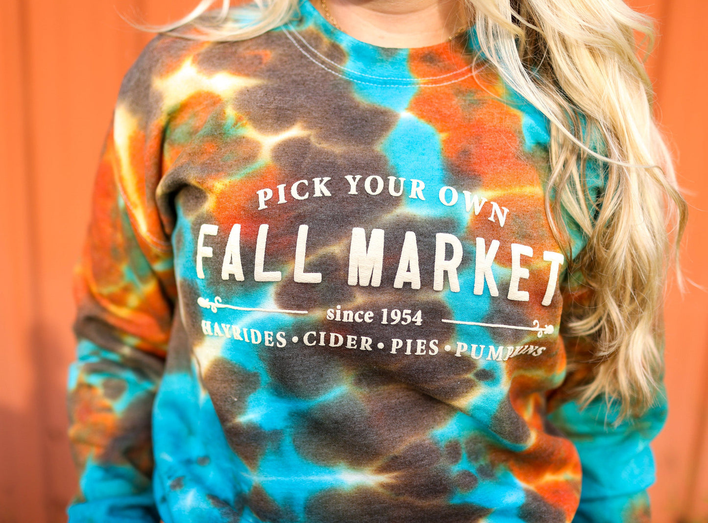 Fall Market (Puff Ink) Tie Dye Sweatshirt preorder