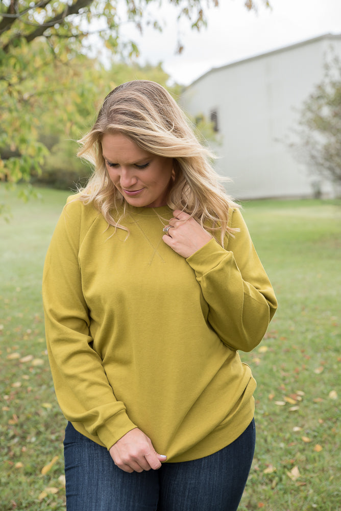 Make it Right Pullover in Olive Mustard