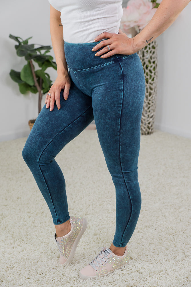 My Mineral Washed Yoga Leggings