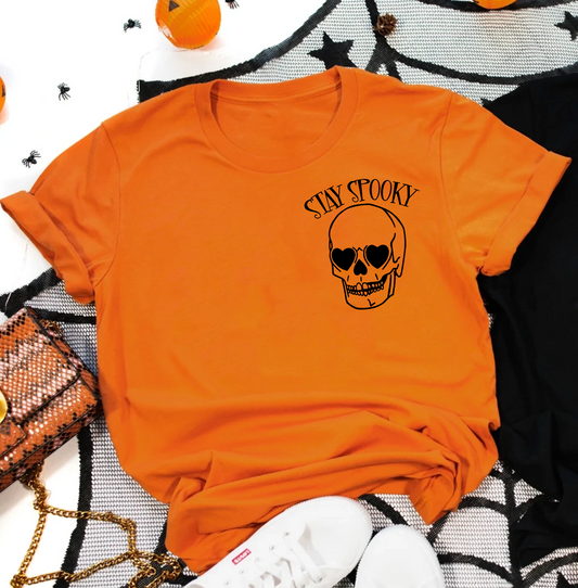 Stay Spooky(orange pocket tee) preorder