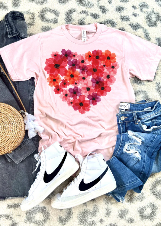 Heart of Flowers Tee ready to ship