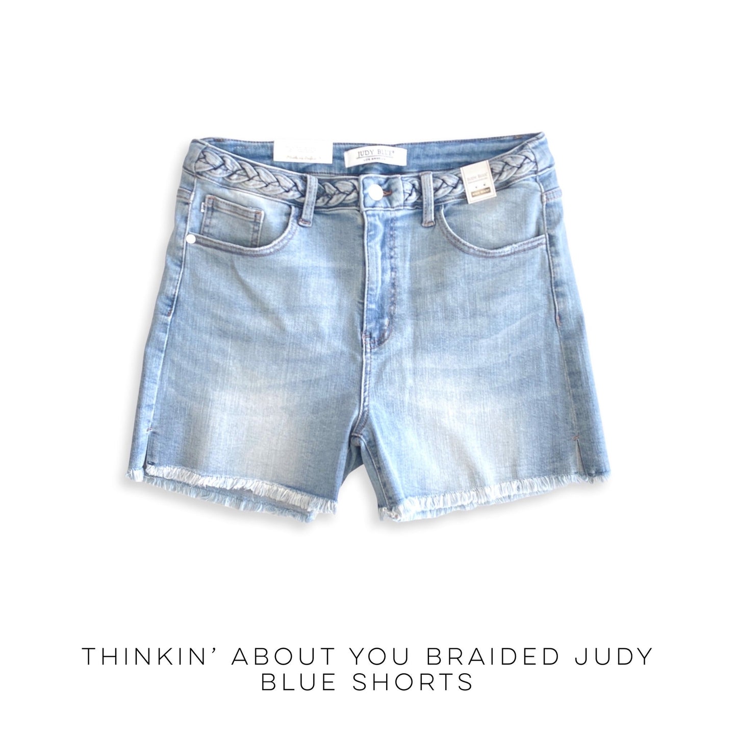 Thinkin' About You Braided Judy Blue Shorts