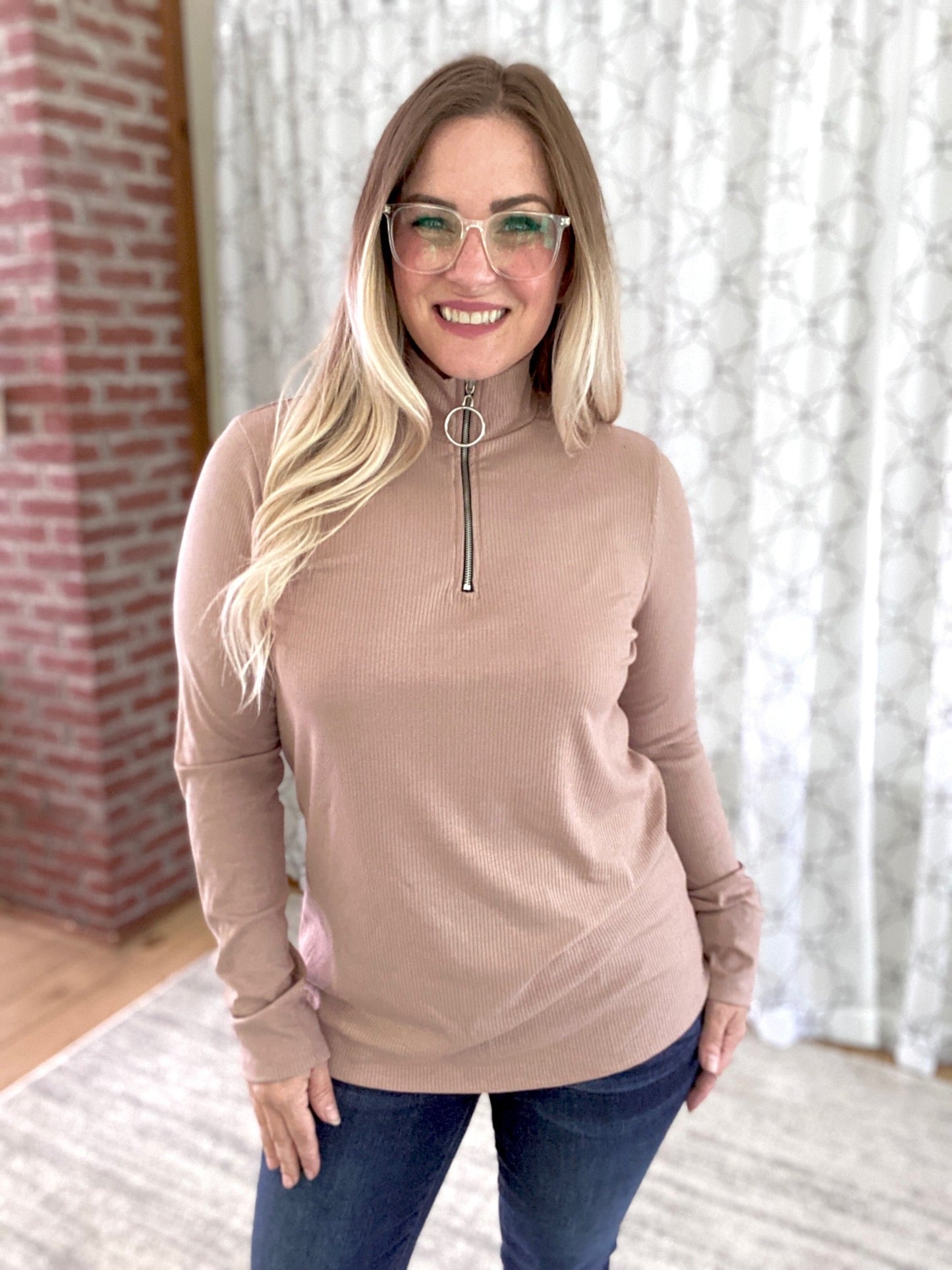 World of Our Own Top in Taupe
