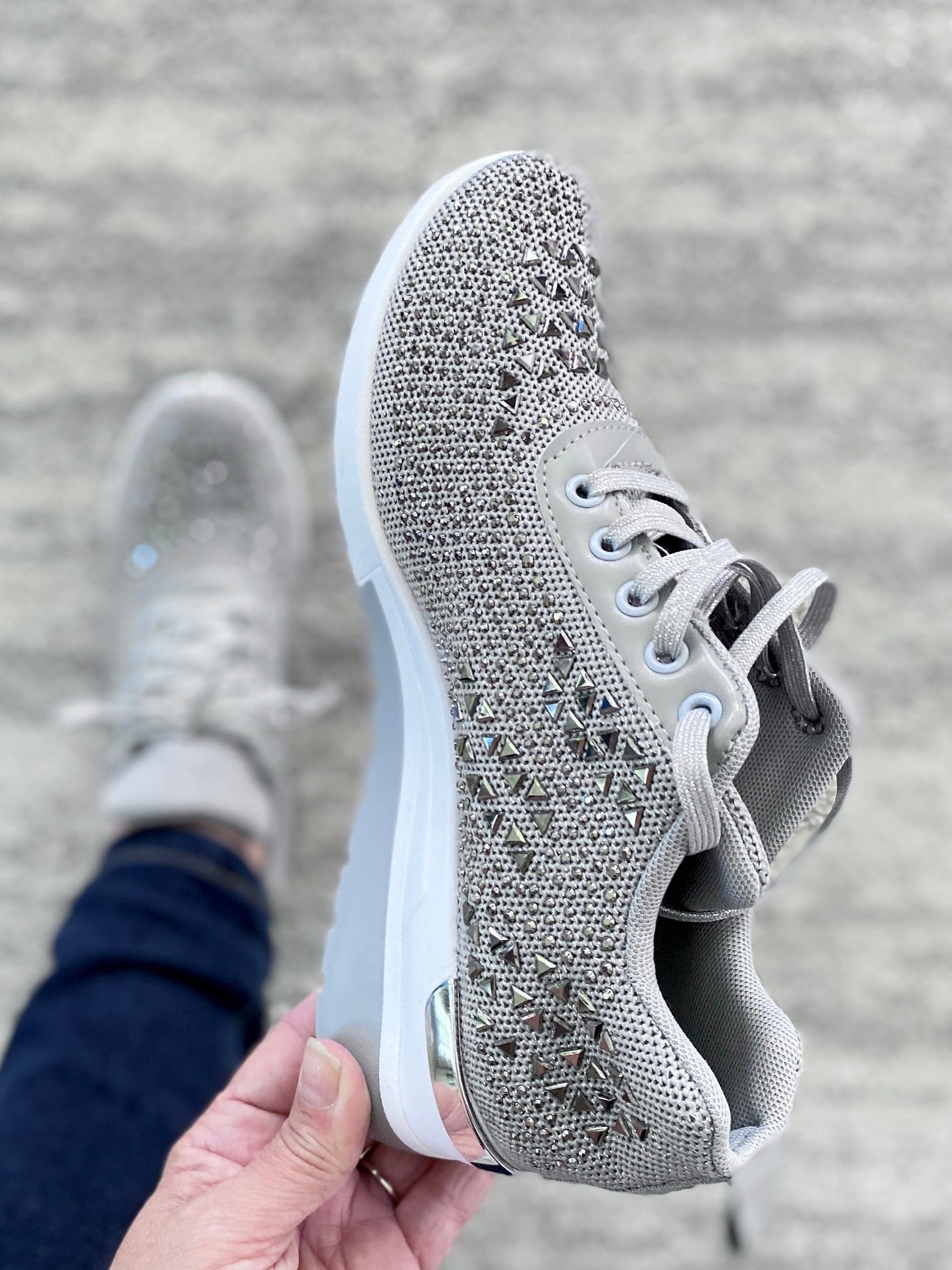 On My Mind Sneakers in Gray