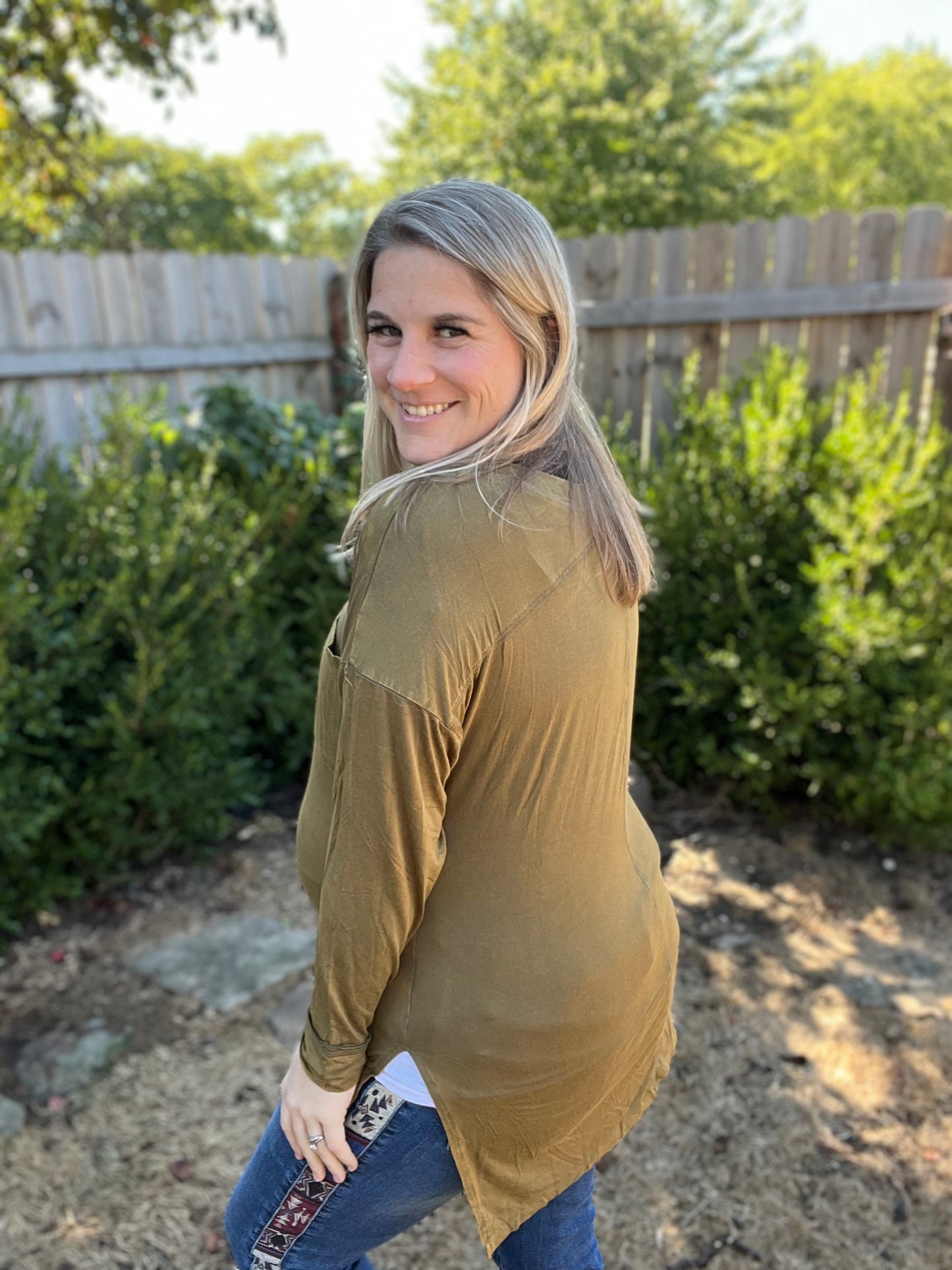 A Better Life Top in Olive